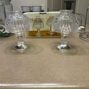 Vintage fairy Manhattan tiara glass set